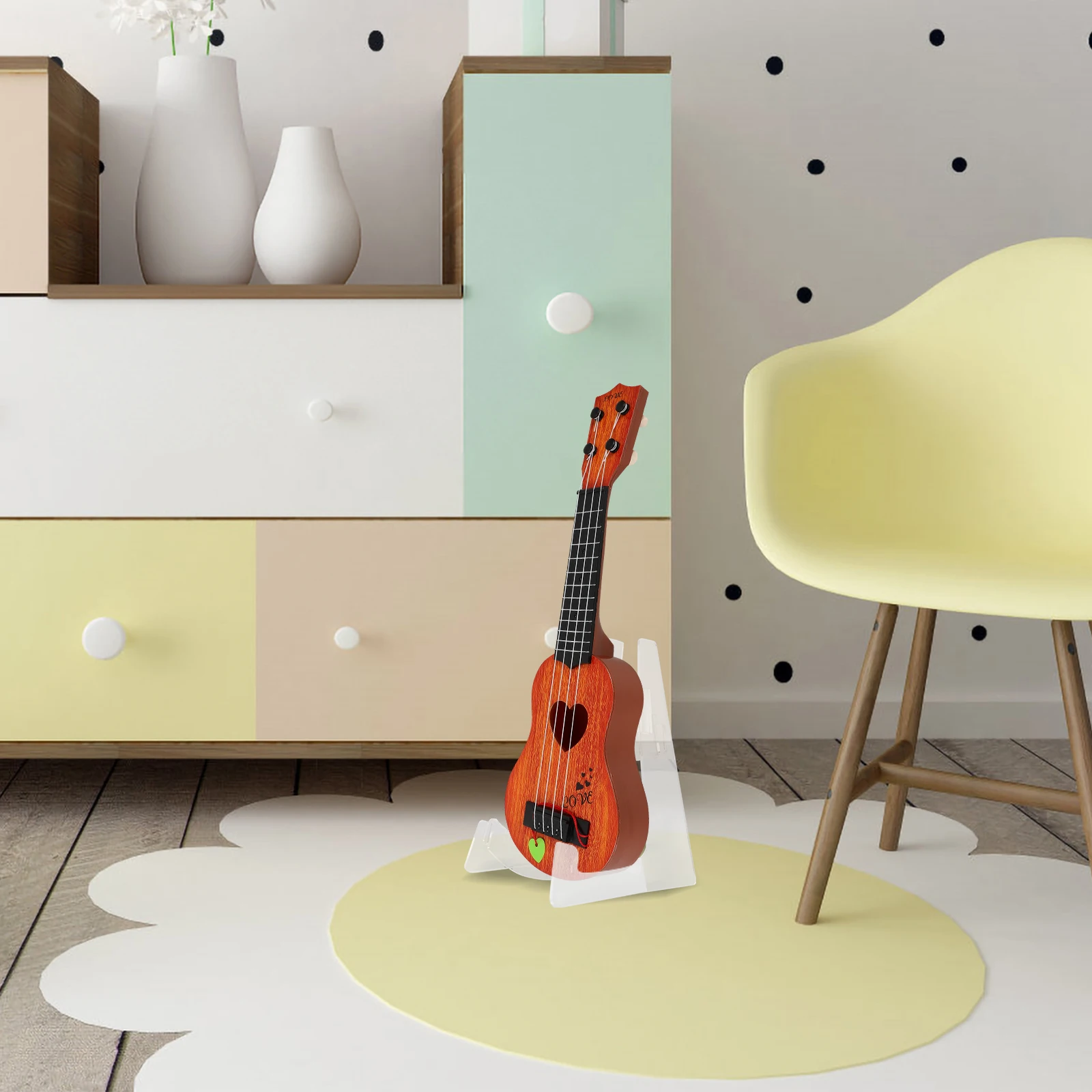 

Ukulele Stand Musical Instrument Guitar Stands Floor Fall to The Ground Acoustic Acrylic Holder