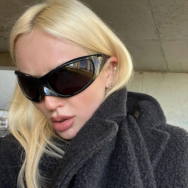 

Fashion Technology Y2k Cateye Sunglasses Men Brand Designer Women Classic Hip Hop Punk Sun Glasses UV400 Trend Women Glasses