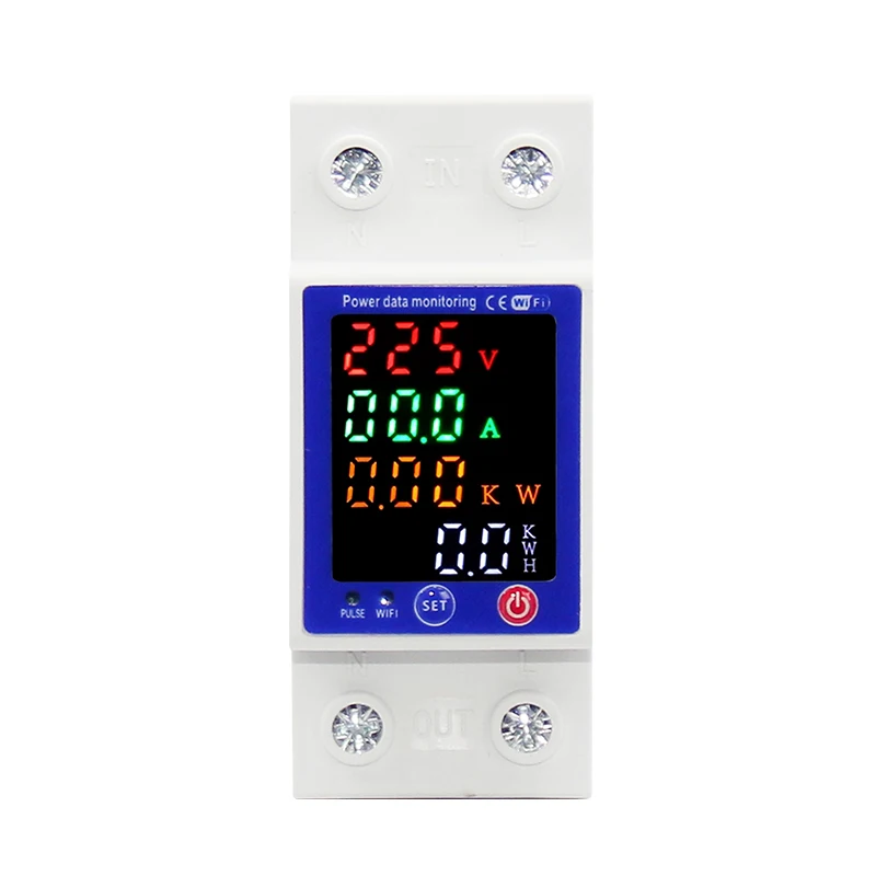 

New Arrival Smart Meter Single Phase 63A Tuya WiFi Power Meter Energy Remote Control Circuit Breaker