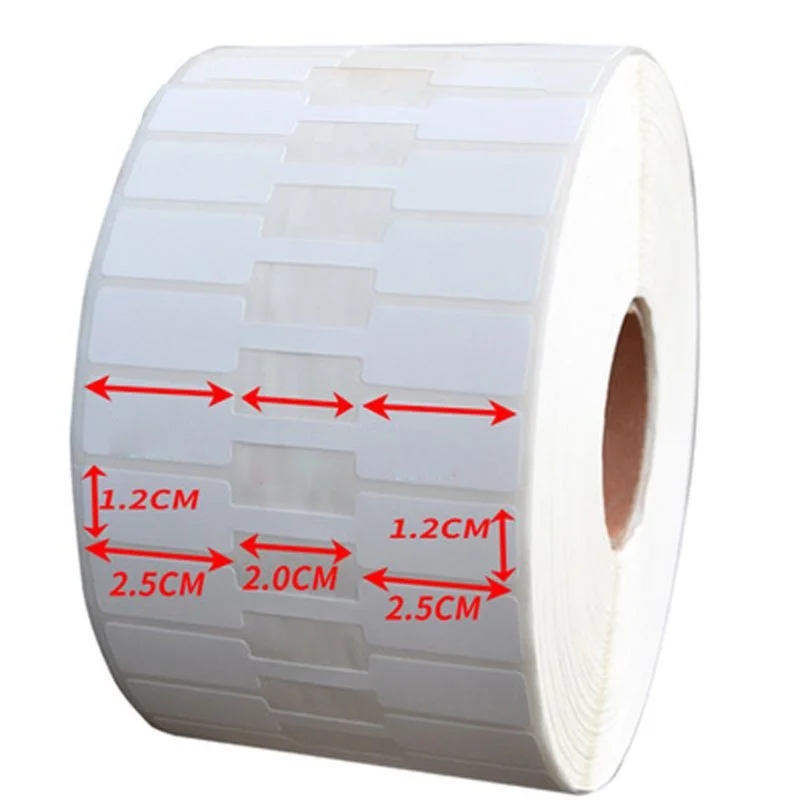 5000pcs/Roll Barbell label 70*12 Jewelry label Synthetic self-adhesive tear resistant waterproof blank thermal transfer label