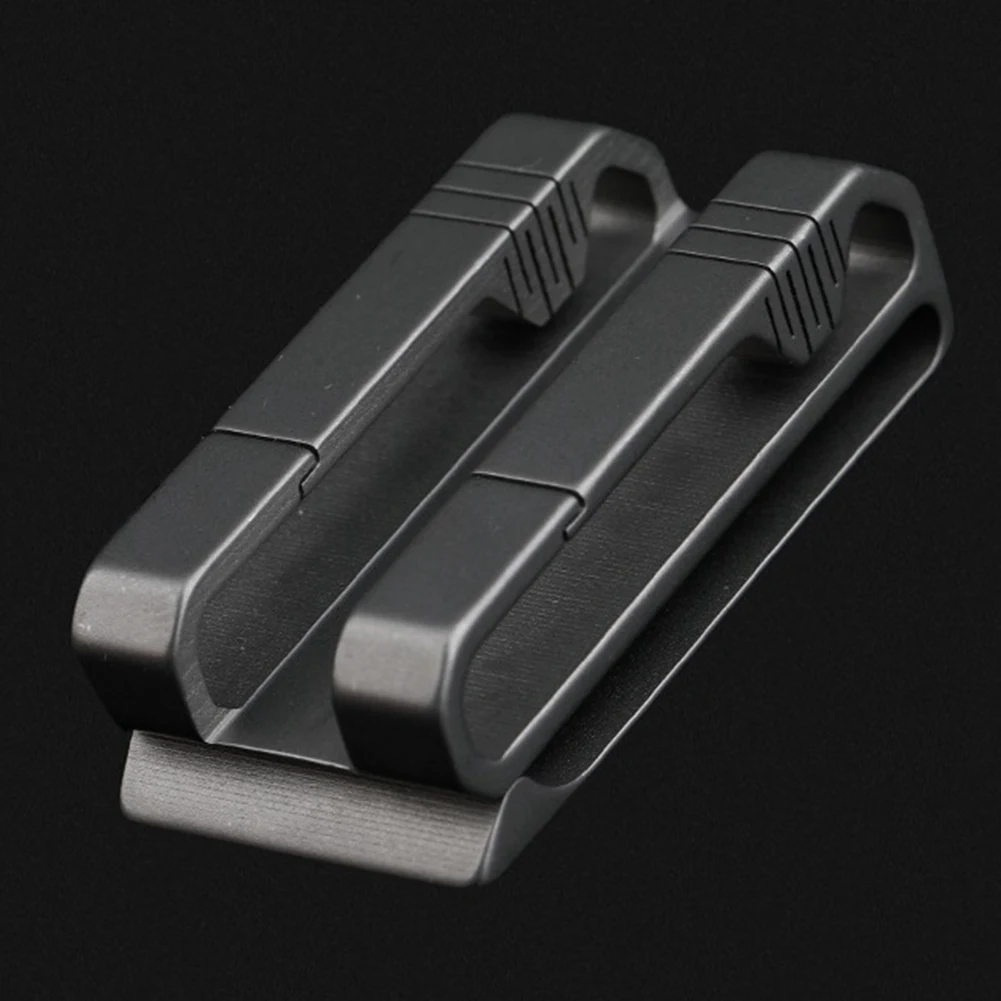 سبائك التيتانيوم كليب على حلقة تسلق مشبك مزدوج حزام مشبك الرياضة في الهواء الطلق الخصر المفاتيح أدوات الجيب المفاتيح قلادة