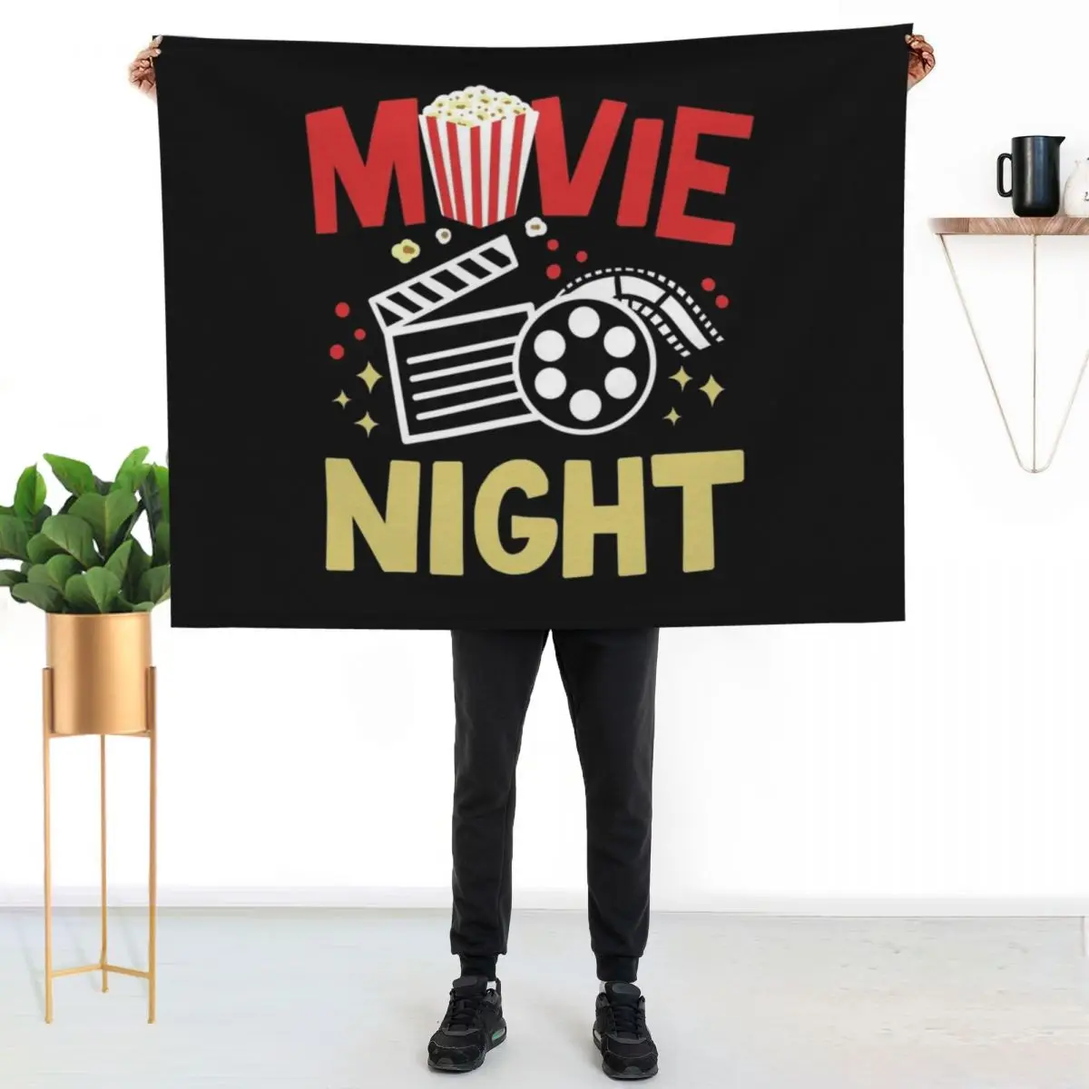 Movie Popcorn Cinema Throw Blanket Luxury Designer Furrys Shaggy funny gift Bed covers manga Blankets