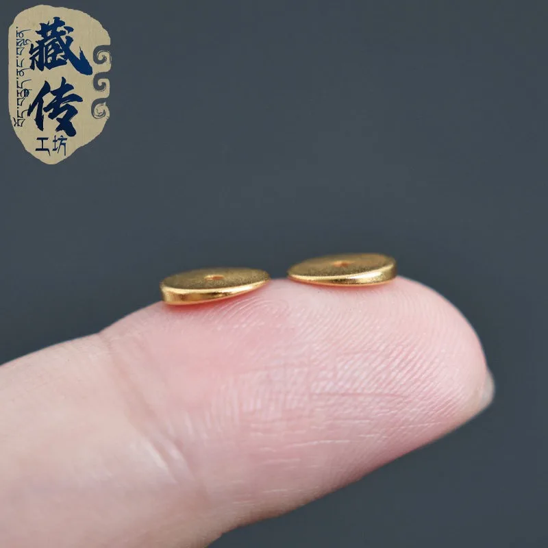Tibetan Style 18K Gold Color Diagonal Cut Barrel Spacer Beads Charms for DIY Bracelet Handmade Jewelry Making Craft Supply Kit