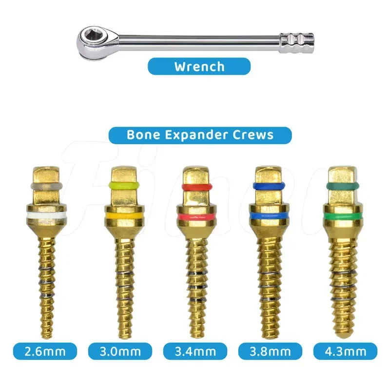 Dental Bone Expander Kit with Bone Saw Disk Cutter Latch Adapter Pilot Dental Implant Drill for Alveolar Ridge Expansion