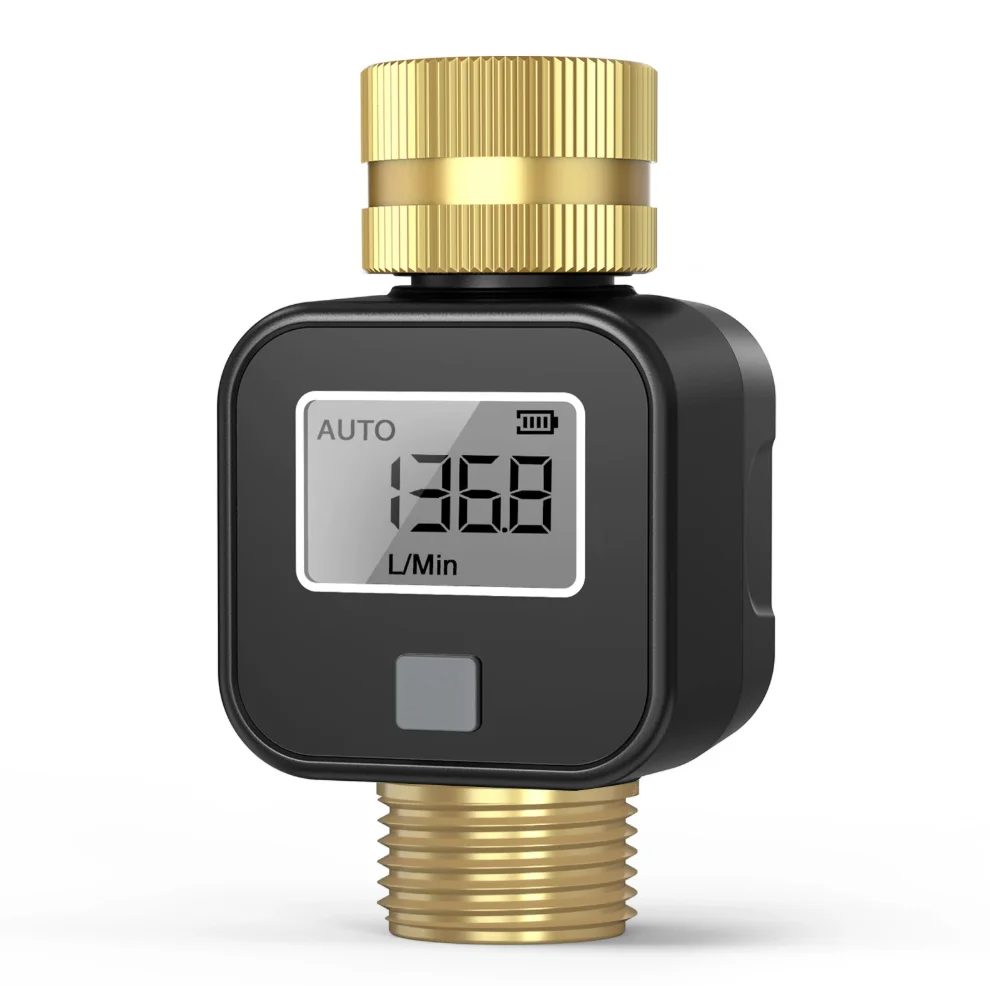 Multi-Function Digital Water Flow Meter with Large Customizable OEM LCD Screen Intuitively Visible Water Cross-Border Use