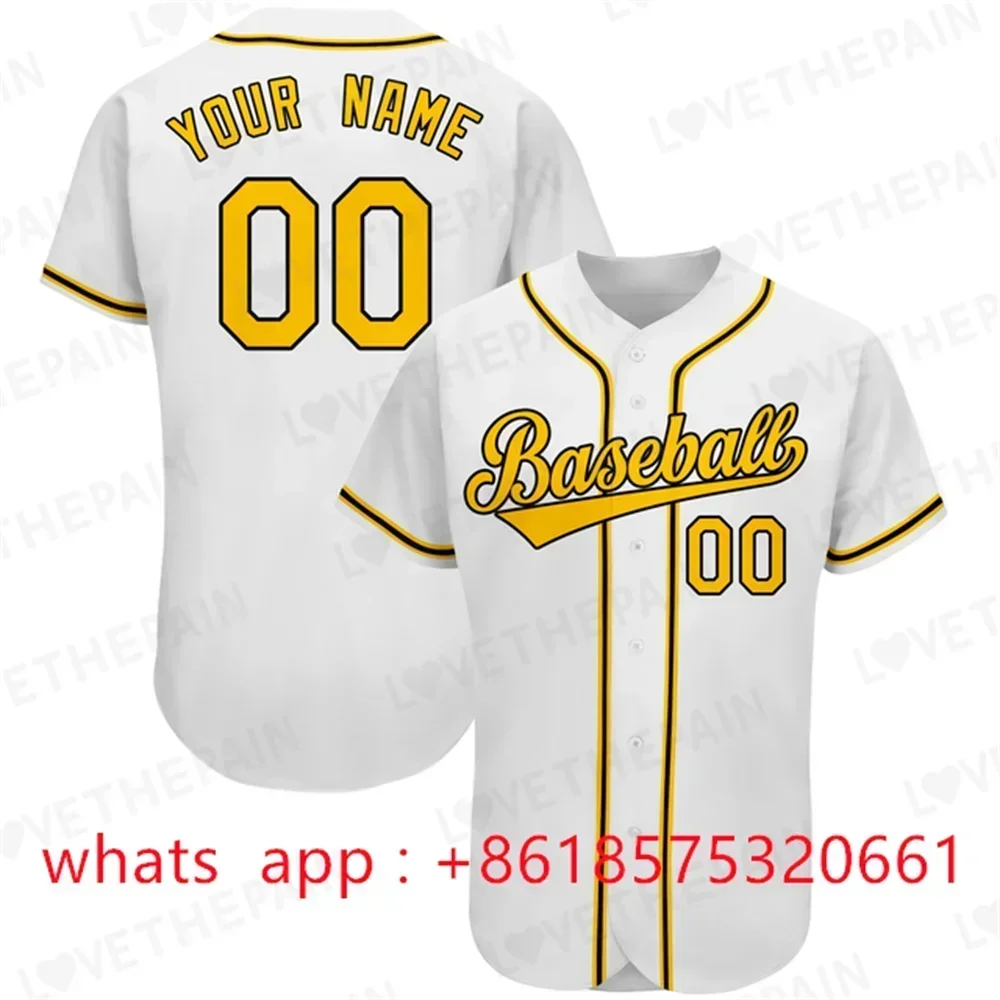 Gradient Baseball Jerseys Split Baseball Jersey Button Down Shirt Sports Personalized Printed Name Number Logo For custom 2025