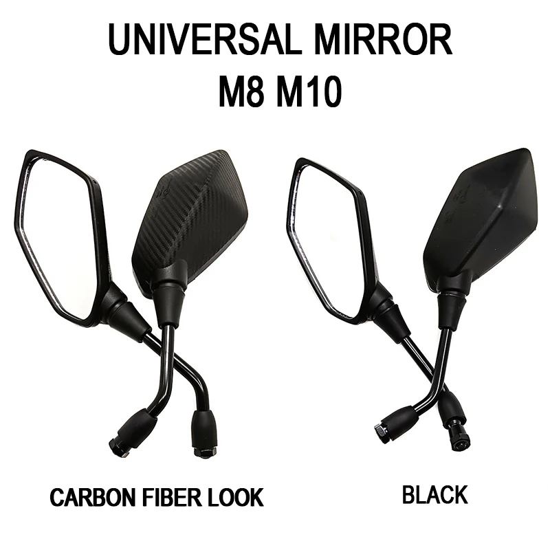 

Universial 8mm 10mm Motorcycle Mirror Scooter E-Bike Rearview Mirrors Electromobile Back Side Convex Mirror For Kawasaki YAMAHA