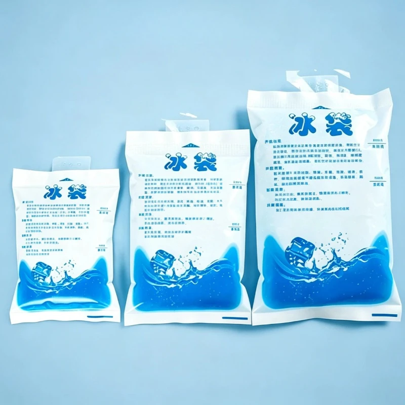 12Pcs Reusable Ice Packs Water Injection Icing Cooler Bag Pain Cold Compress Drinks Refrigerate Food Keep Fresh Gel Dry Ice Bags