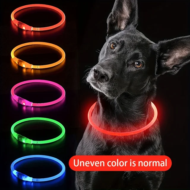 Obroża LED dla psa Luminous Anti-Lost Obroża dla psa USB Akumulatorowa obroża dla psa