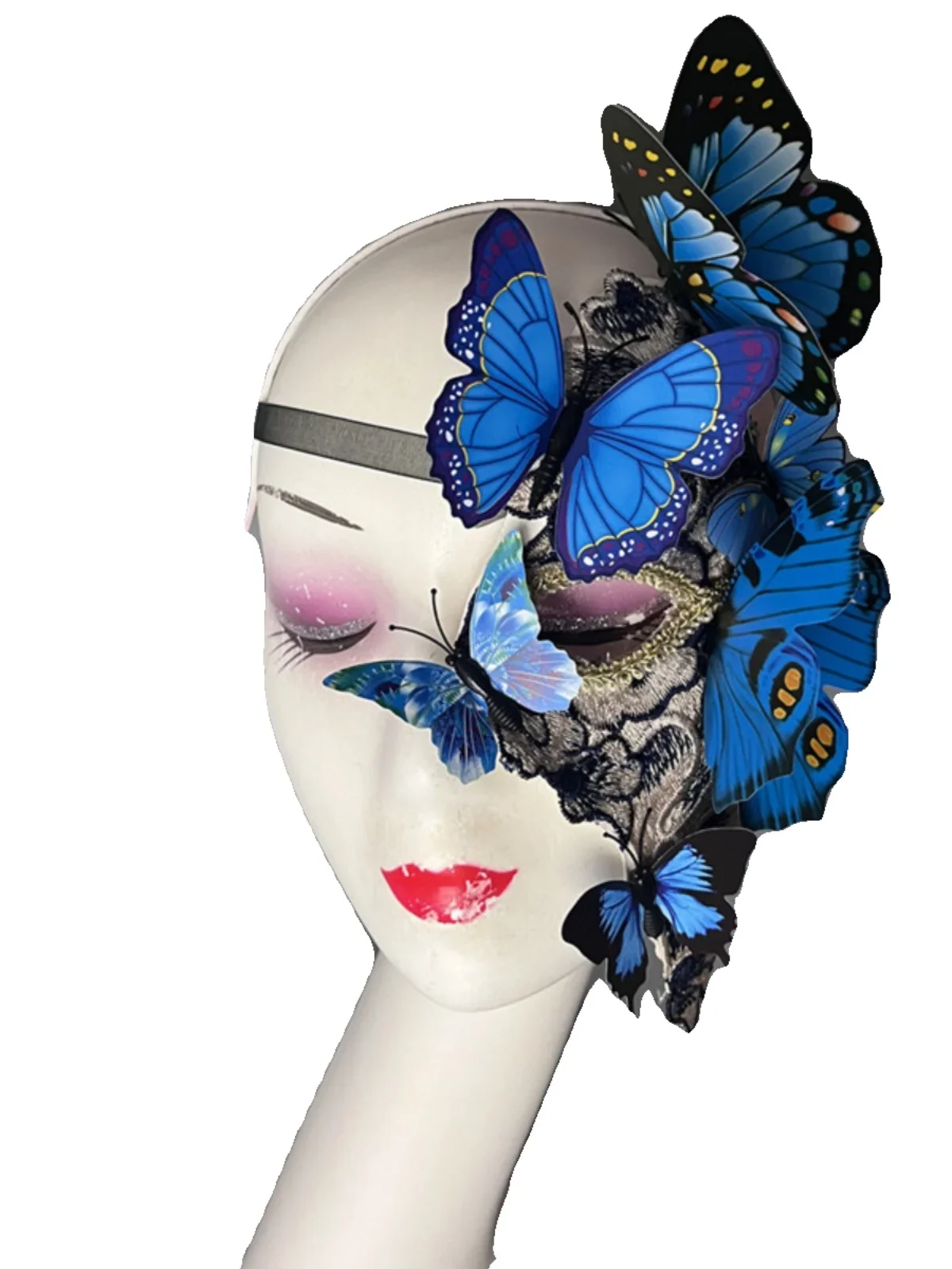 

2026 Make a Halloween masquerade ball adult princess fun half face butterfly party performance mask