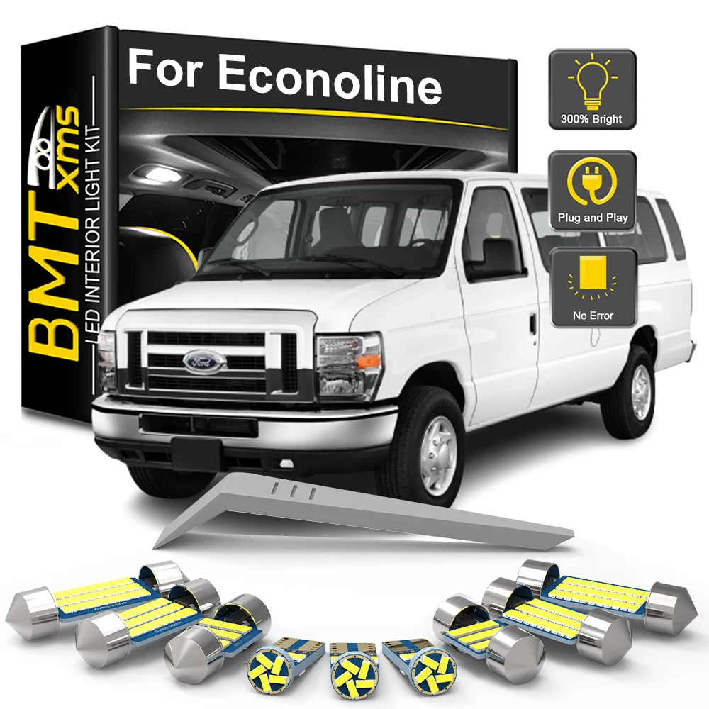 BMTxms 20Pcs LED Interior Light Bulb Kit For Ford Econoline Club Wagon 1992-2010 2011 2012 2013 2014 Car Dome Reading Trunk Lamp