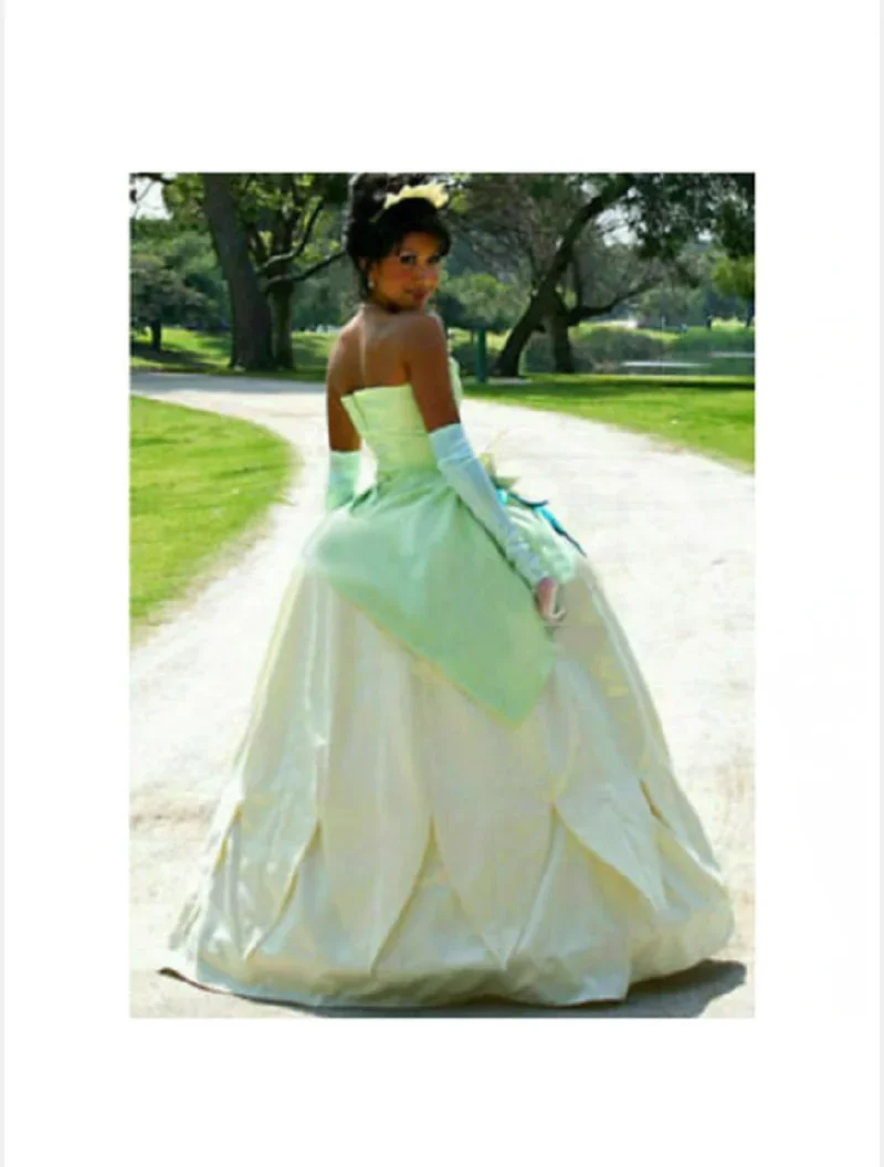 Adult Cosplay Costume Princess and frog luxury carnival ball Dress