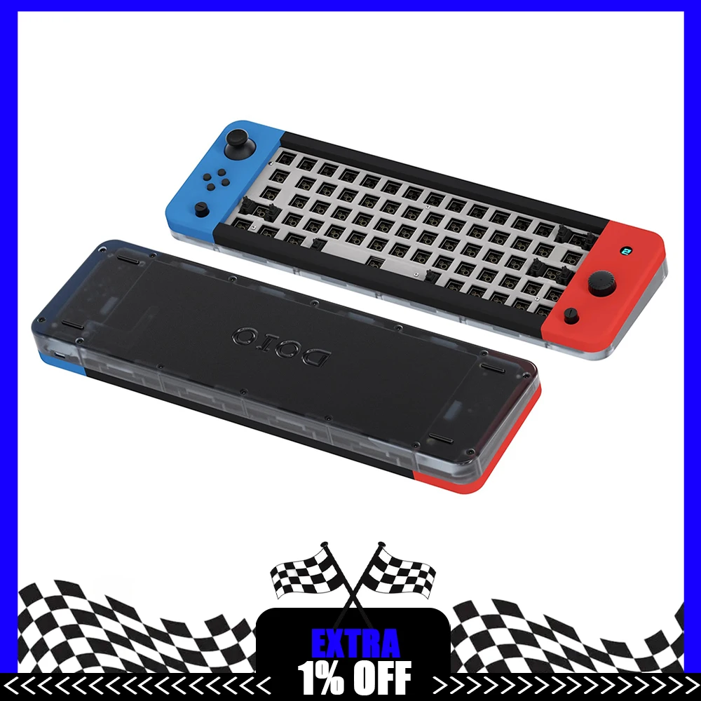 

DOIO KB64G-01 Gamer64 Mechanical Keyboard Kit with Rocker RGB Customized Gamer Keyboard QMK VIA Gifts