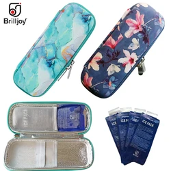 Brilljoy EVA borsa termica per insulina borsa termica portatile per insulina diabetica custodia da viaggio per medicinali scatola termica foglio di alluminio piccole borse per il ghiaccio