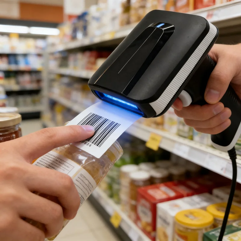 

Беспроводной сканер штрих-кодов 2.4G/Bluetooth 1D/2D/QR, ручной считыватель для инвентаризации и POS-терминалов