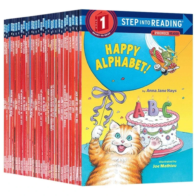 30 libri/Set passo nella lettura livello 1 immagine pronta per la lettura libri di storie inglesi bambini regalo per bambini libro di testo di apprendimento 4-8 anni