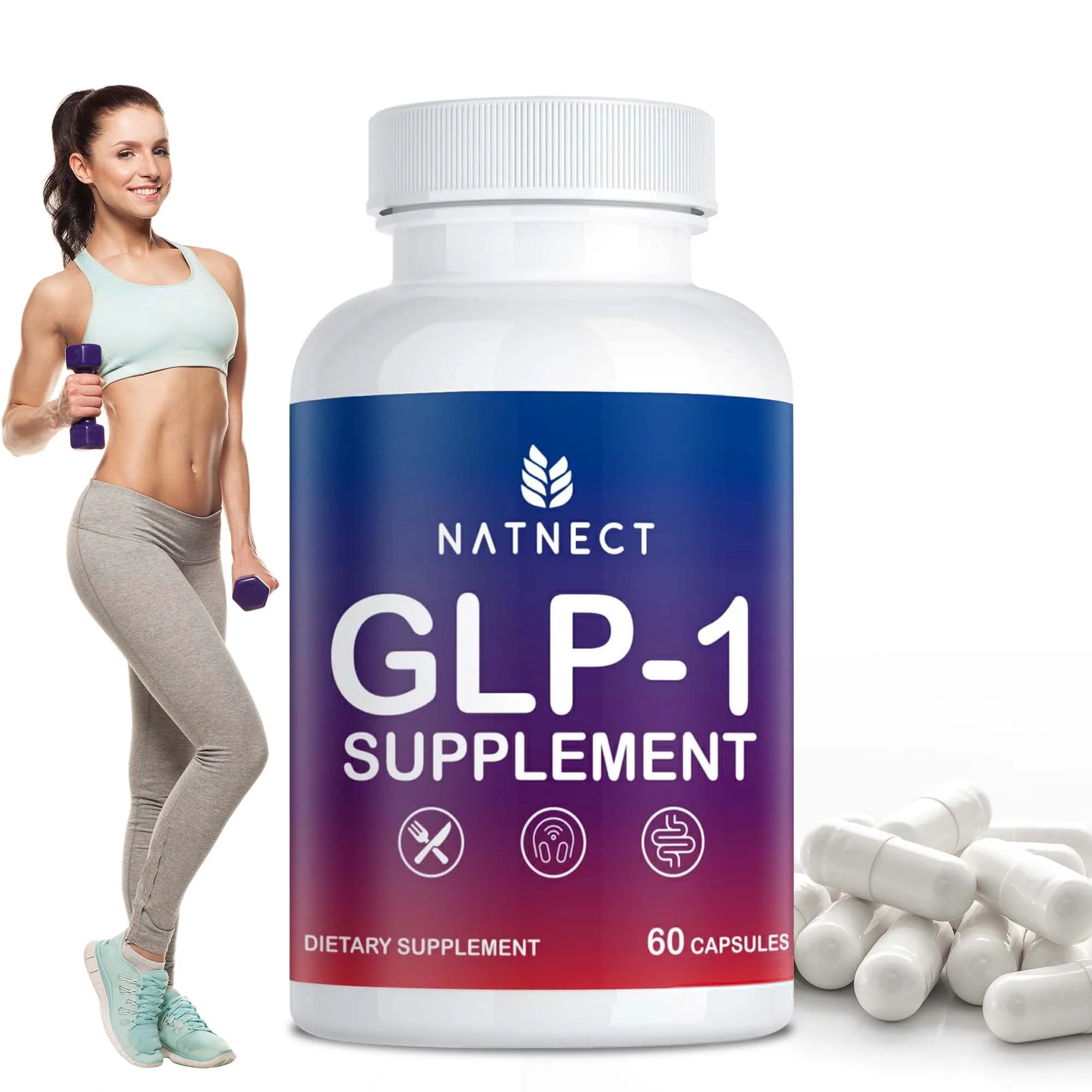 

GLP-1 Supplement - Promote Metabolism, Enhance Intestinal Health, Control Appetite, Improve Immune Function, Anti-oxidation