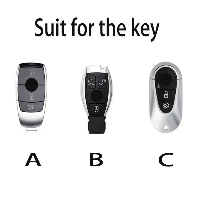 Zinc Alloy for Mercedes Benz E300l C260L C200L A200L S320L Smart Remote Auto Car Key Case Cover Fob Fashion Keychain Accessories