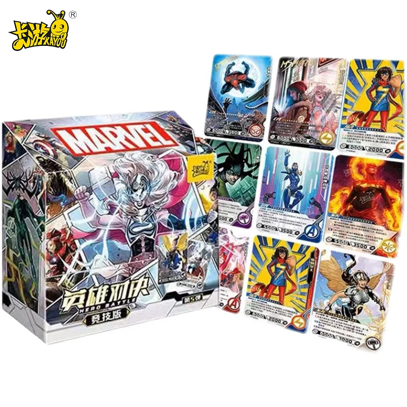 Kayou Cards 120/180pcs Marvel Card Avengers Set Ssr Cr Rare Card Spider-Man Iron Man Competitive Edition Collectible Toy Gifts