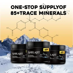 100% High Purity Shilajit Mineral Supplements Natural Organic Shilajit with 85+ Trace Minerals & Fulvic Acid