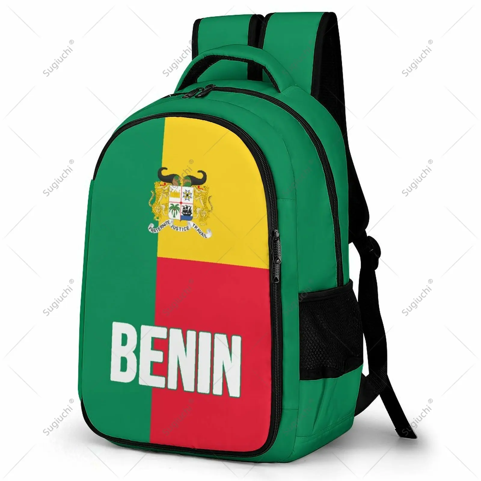 

Backpack Benin Flag Student Schoolbag Smart Business Travel Leisure Backpack Laptop Back Pack Office Work Bag