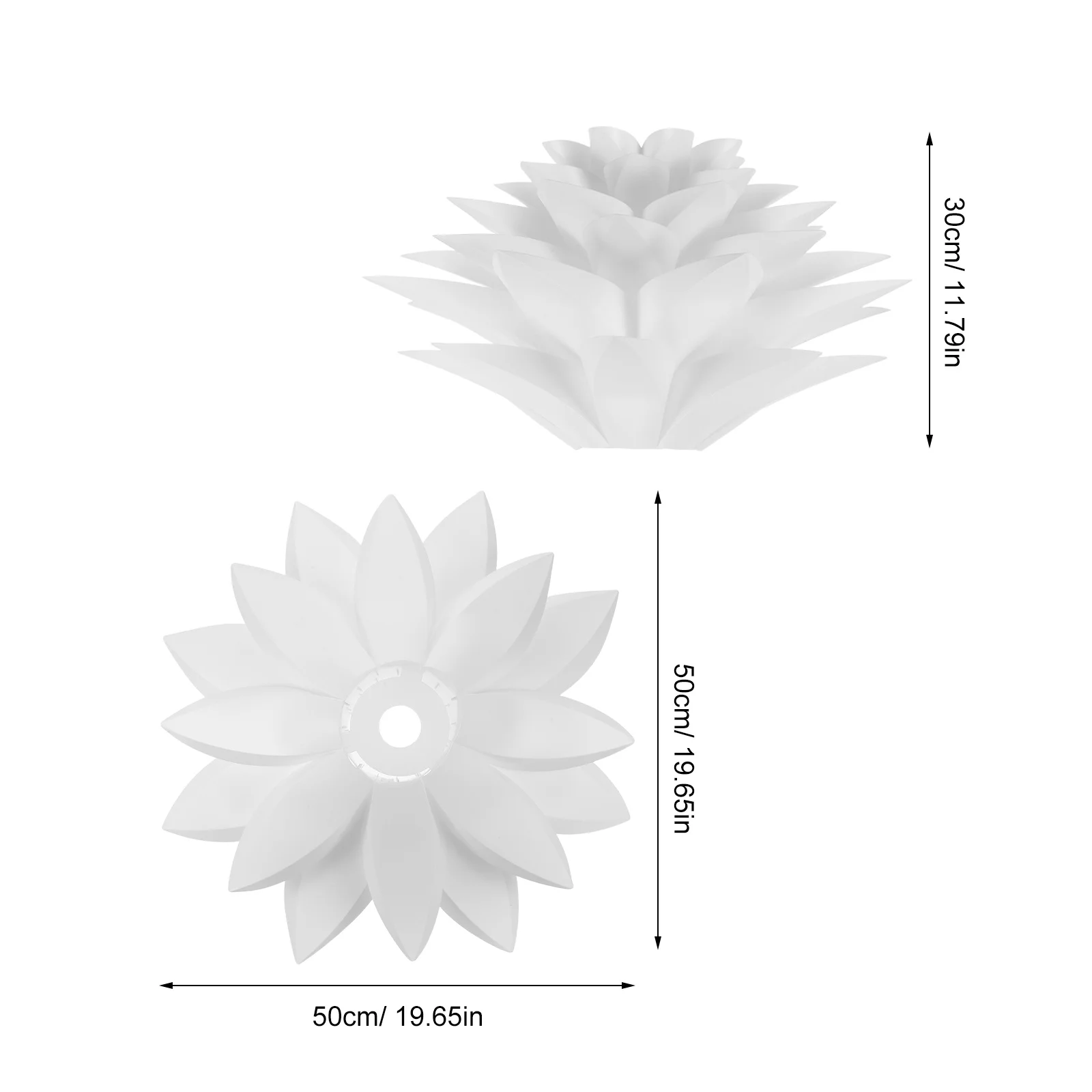 قابل للتعديل لوتس على شكل PP غطاء مصباح لتركيبات لمبة LED سهلة التنظيف الزخرفية سقف قلادة لغز ضوء الحدث المنزلي