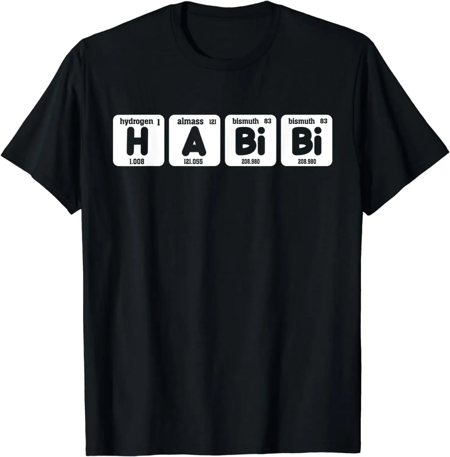 Funny Clothing Tops  Shirts for men Graphic T Shirts Habibi Arabic Love Lebanese Word Periodic Table T-Shirt  graphic t shirts