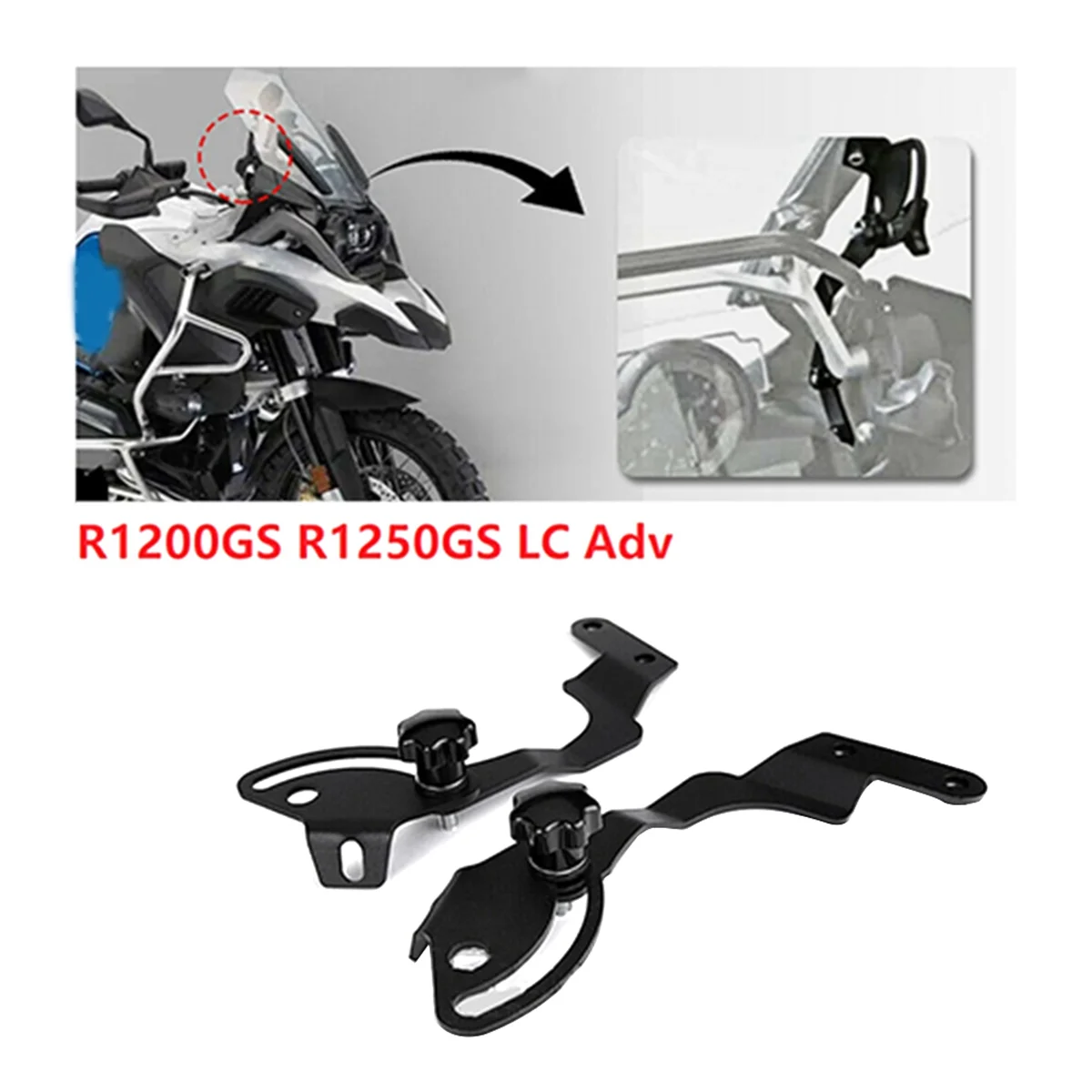 Motorcycle Windshield Support Holder Windscreen Mount Bracket Kits for R1200GS LC ADV R1250GS Adventure