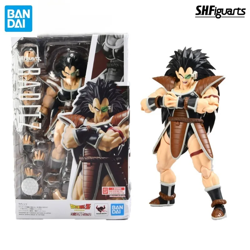 Original Bandai S.H.Figuarts Dragon Ball Z Raditz Goku's Brother Anime Action Figure PVC Toys Gift Collectible Model Ornaments