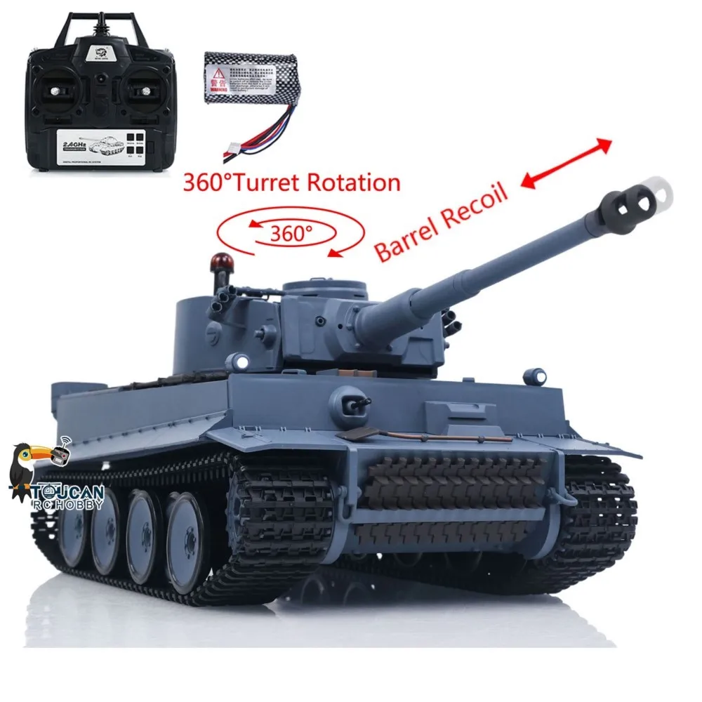 Heng Long 1/16 RC Tank 7.0 Tiger I Plastic Radio Control Tanks Model 3818 W/ 360° Turret Barrel Recoil Remoted Panzer Toys - view 2
