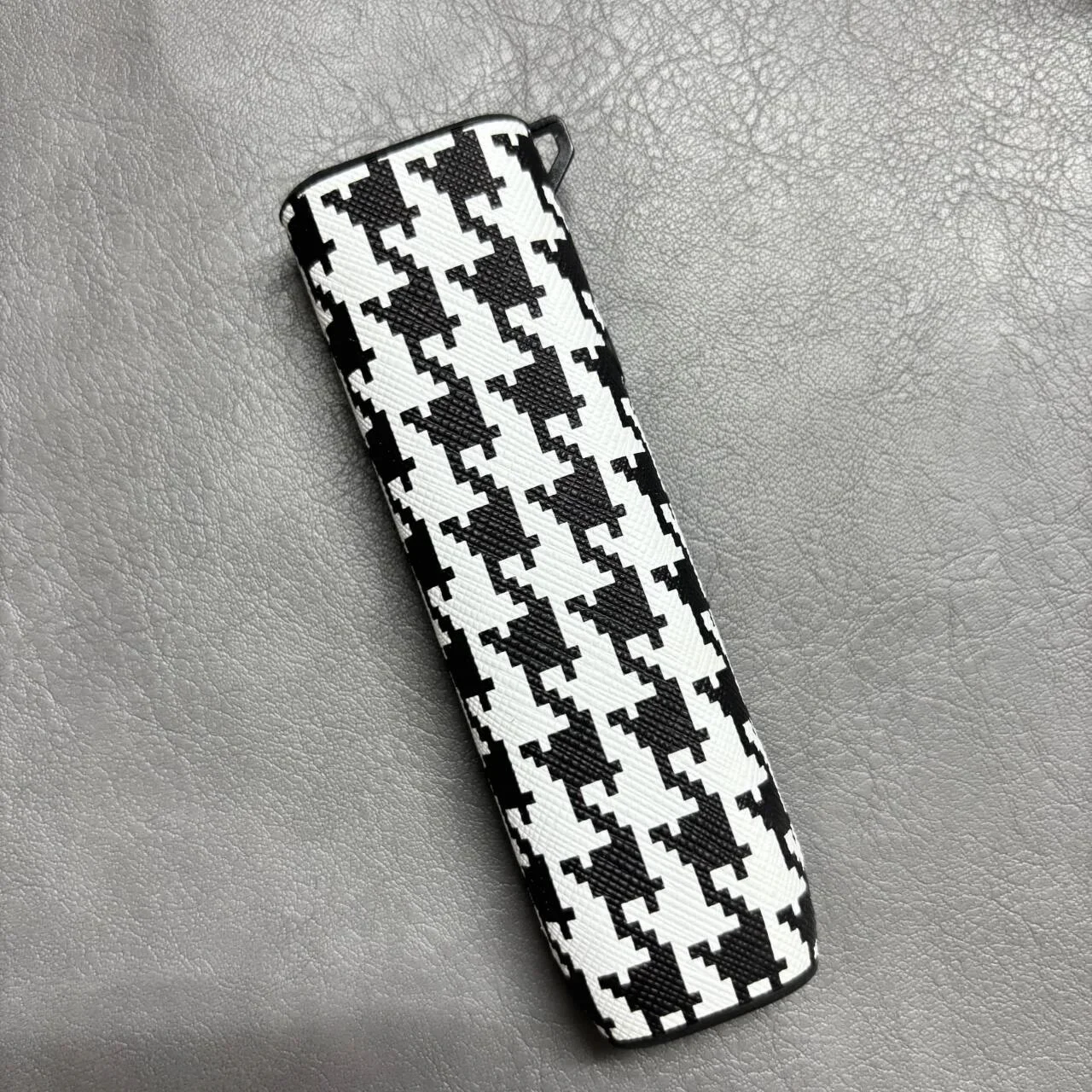 Fashion Animal Print Case For IQOS Ilumma ONE , Black White Snow Fluorescent Zebra Stripe Soft TPU Protective Cover With Hook