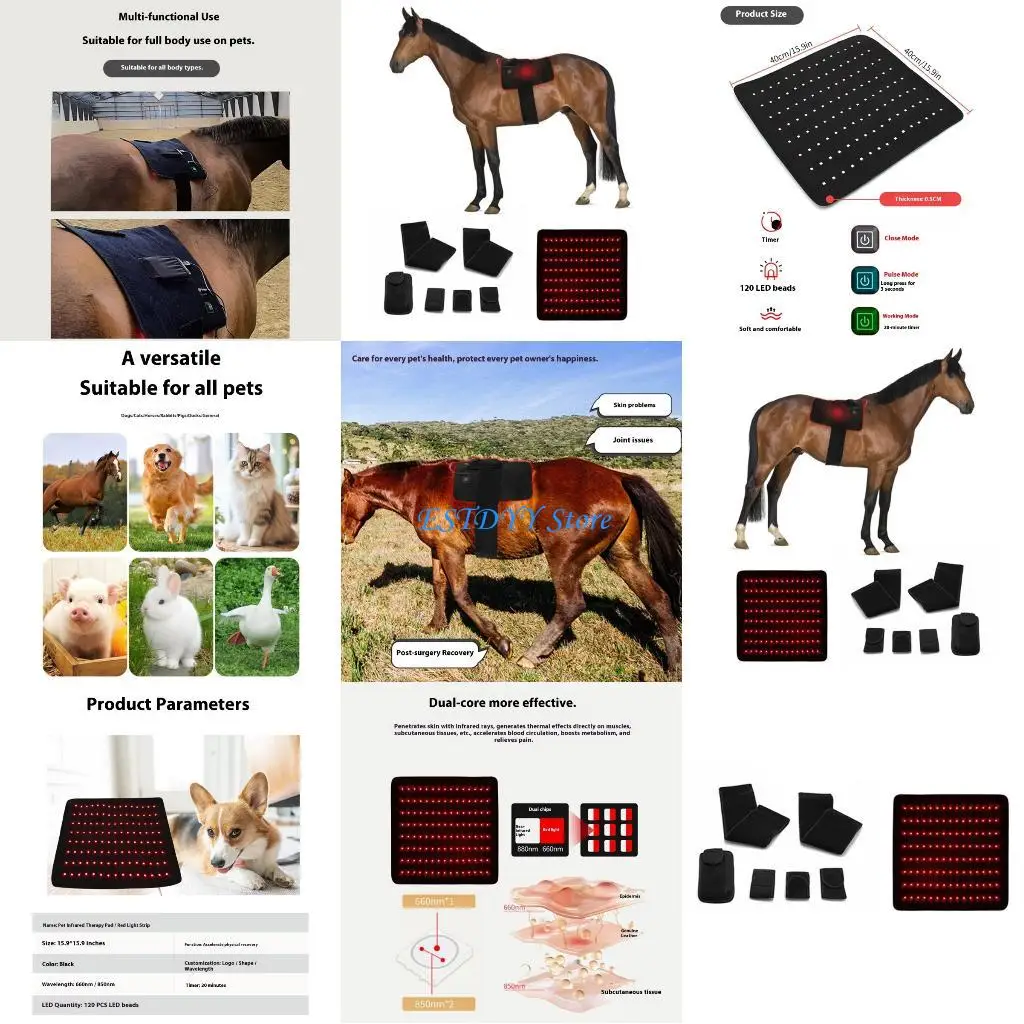 وسادة العلاج بالضوء للحصان قابلة للتنفس G6DE من أجل التدريب والتعافي من آلام الظهر #1