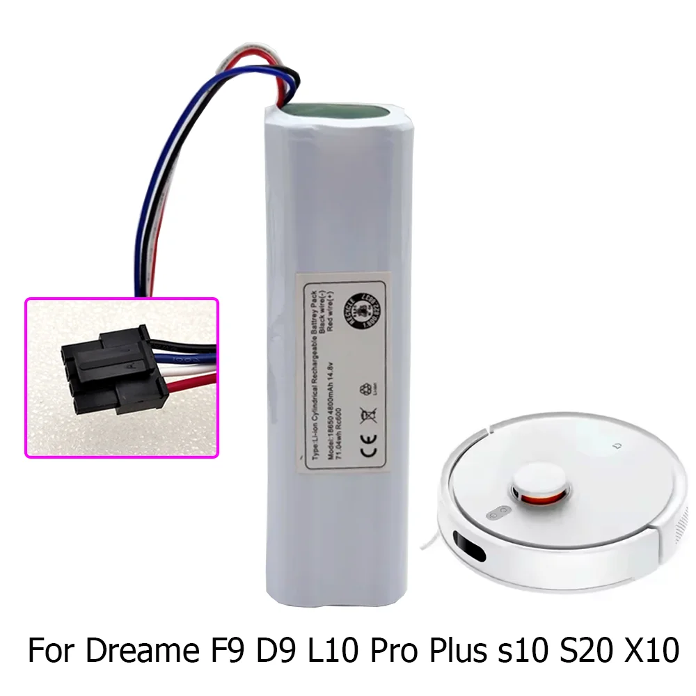 

For Original 14V 4800mAh P2008-4S2P-MMBK Replacement Battery For Dreame F9 D9 L10 Pro Plus RLS3 RLS5 RLS5L RLS5D