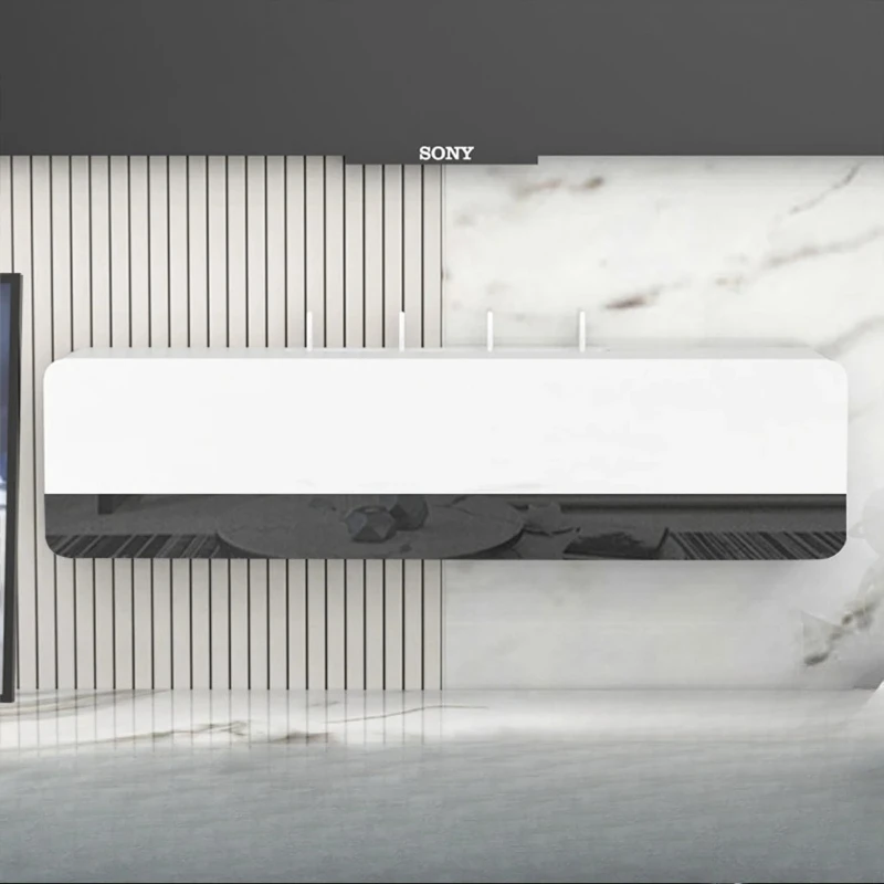 ‌Wooden Wall-Mounted Router Organizer - TV Console Storage Box for Projector, WiFi Modem, Set-Top Box & Power Strip