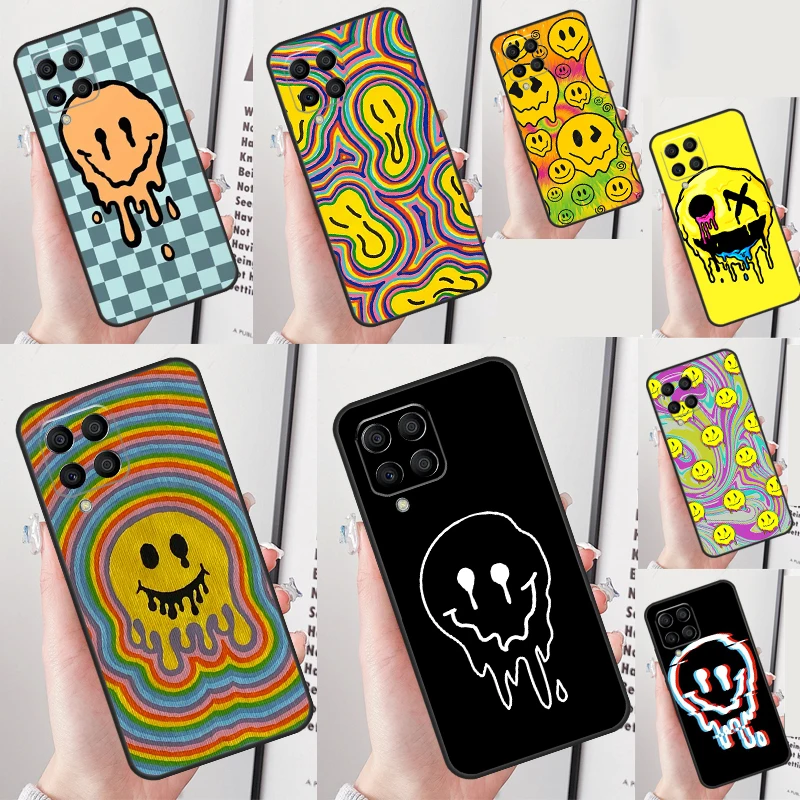 Trippy Drippy Smiley Face For Samsung Galaxy M12 M13 M14 M15 M35 M55 M34 M54 M33 M53 M21 M31 M11 M32 M52 M06 M16 Case