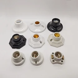 7 styles High temperature resistant all ceramic lamp holder Large screw E27 all copper core High quality ceramic Light Base