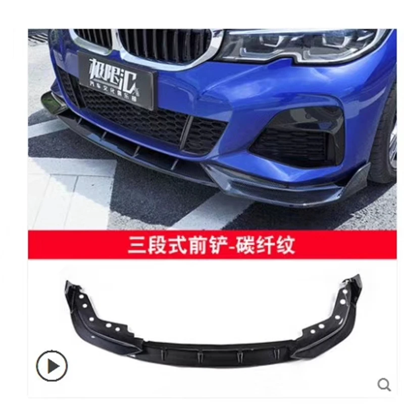 For BMW 3 Series G20 G28 2020 2021 2022 2023 Front Lip Chin Diffuser Body Kit Spoiler Bumper Splitter Accessories Carbon Look