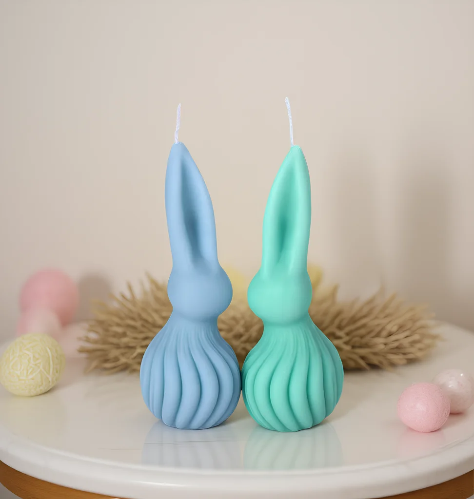 

DIY Rabbit-shaped Scented Candle Mold Creative Silicone Soap Molds for Easter Bunny Ornaments Crafting Candles Making Supplies