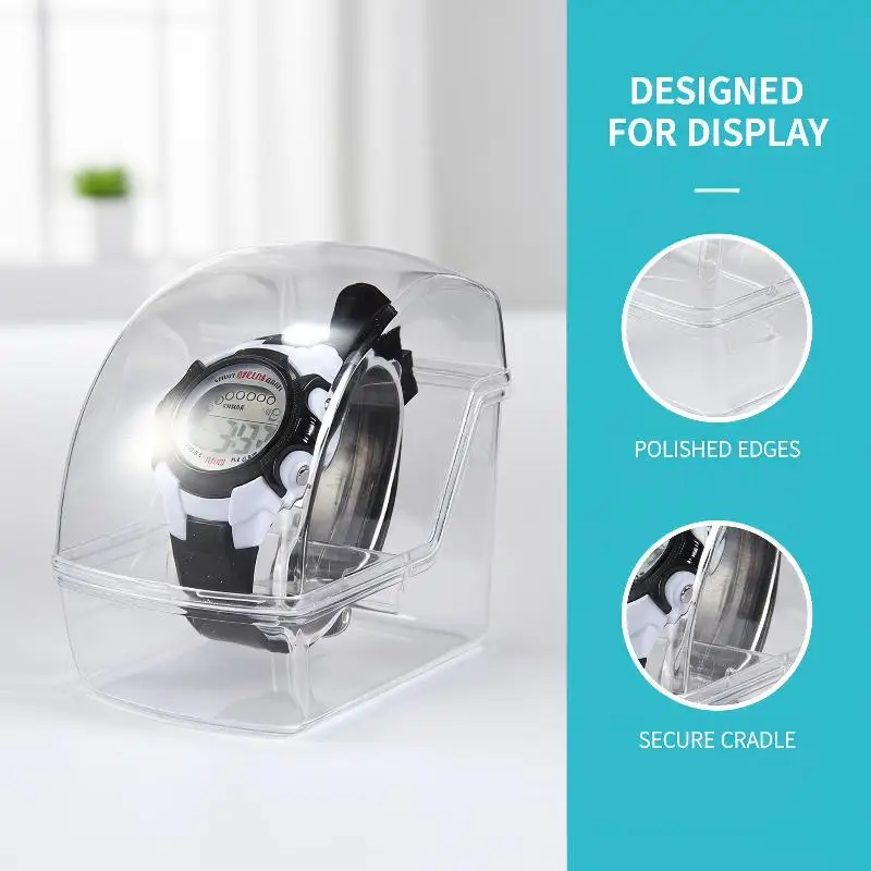 Plastic Watch Display Storage Holder Transparent Case Adult Children's Smart Watch Protective Box Organizer
