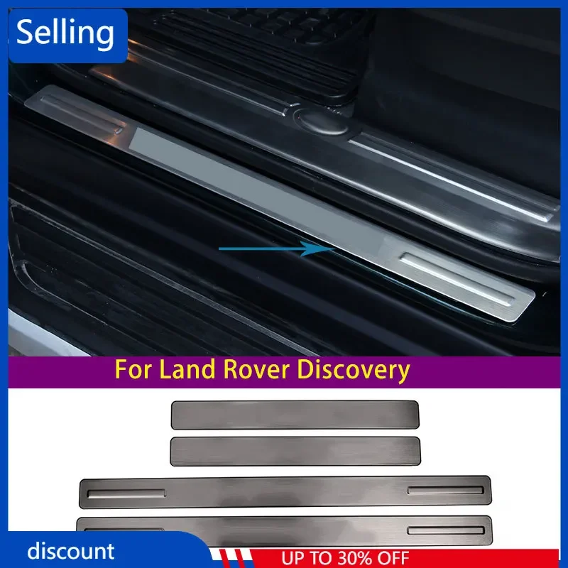 

4 Pcs For Land Rover Discovery 4 LR4 2010-2016 Car Accessories 304 Stainless Steel Outside Door Sill Scuff Plates Cover Trim