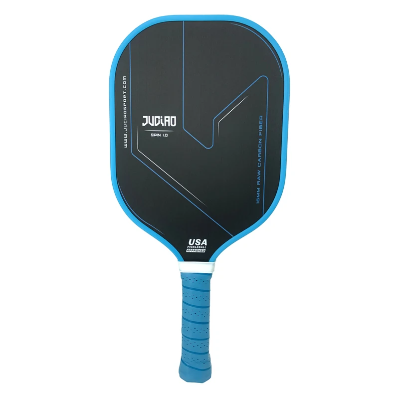 JUCIAO-Pickleball مجداف مع حافة رغوة ، Unibody T700 بالحرارة ، ألياف الكربون الخام ، وافق USAPA ، سطح محكم الدوران