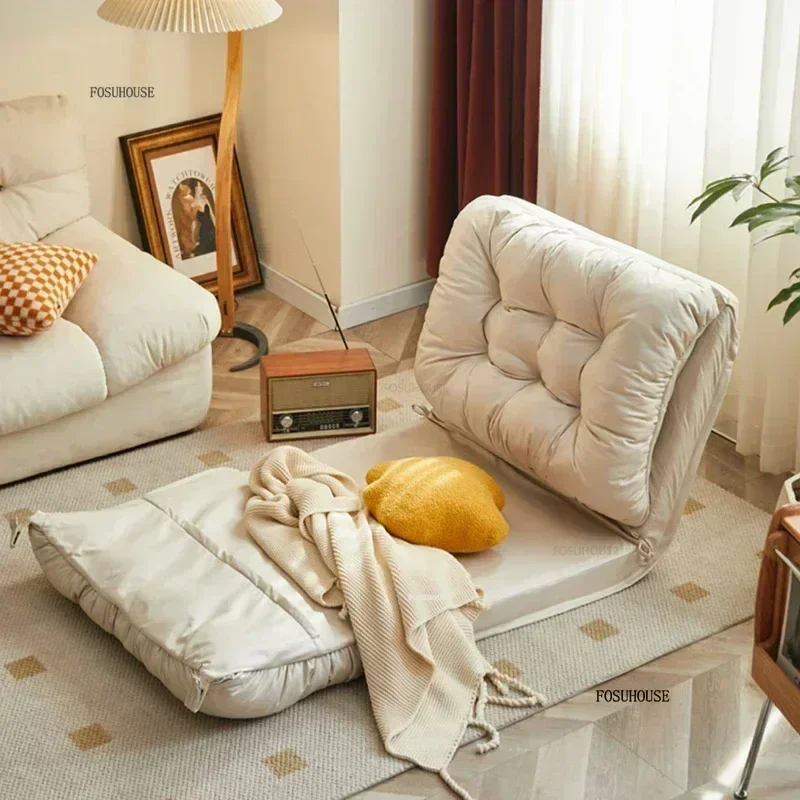 #Modern Bedroom Sofa Bed Leisure Folding Recliner Designer Living Room Furniture Tatami Back Chair Home Fabric Living Room Sofas