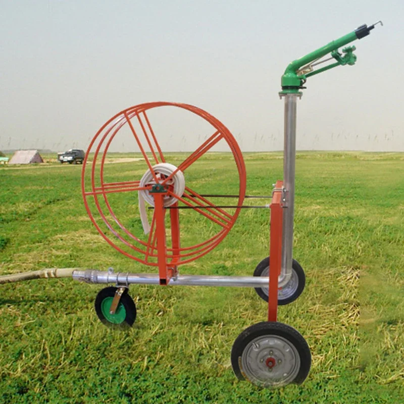 Camion d'irrigation mobile, chariot à enrouleur de tuyau de 3 pouces, fabricant spécialisé en turbines d'irrigation à grande échelle à engrenages à vis sans fin (personnalisé)