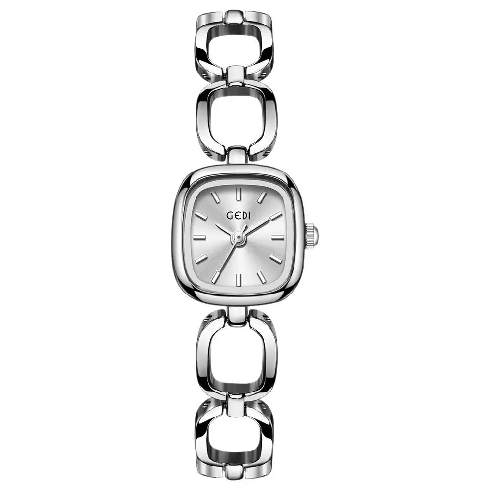 

Легкие роскошные элитные часы-браслет, женские нишевые высококачественные ретро маленькие квадратные кварцевые часы