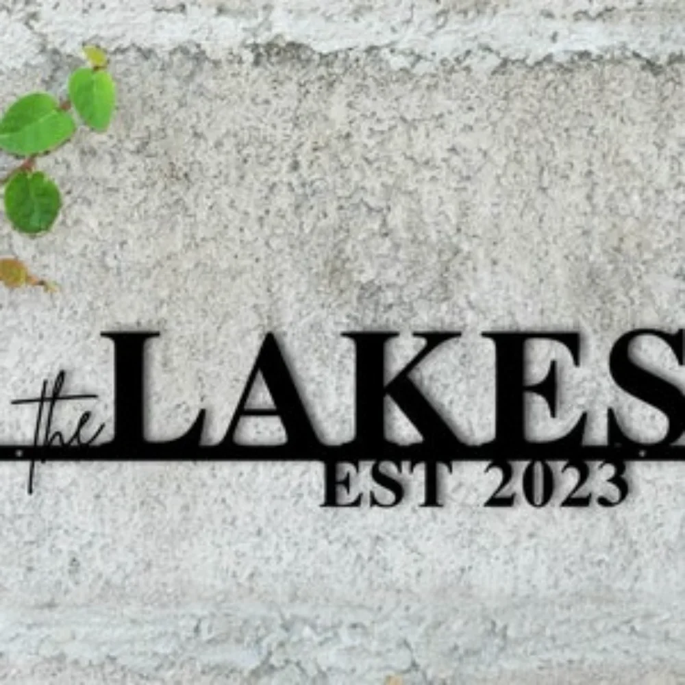 

Personalized Family Name Metal Sign Last Name Plaque Custom Metal Address Family Wedding Gift Vintage Decor Sign