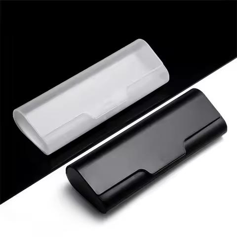 1Pcs Slim Matte Hard Metal Spectacles Glasses Protection Black Silver Eyeglasses Case Travel Portable Holder Box Gifts