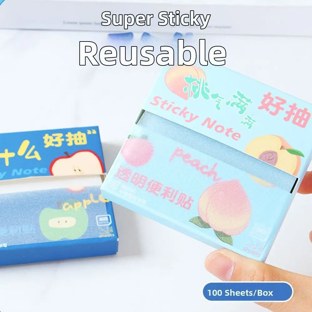 100 Lembar Serbaguna Tipe Tarik Keluar Catatan Tempel Perekat Diri Stiker Perencana Mutiara Kertas Memo Pad Perlengkapan Sekolah