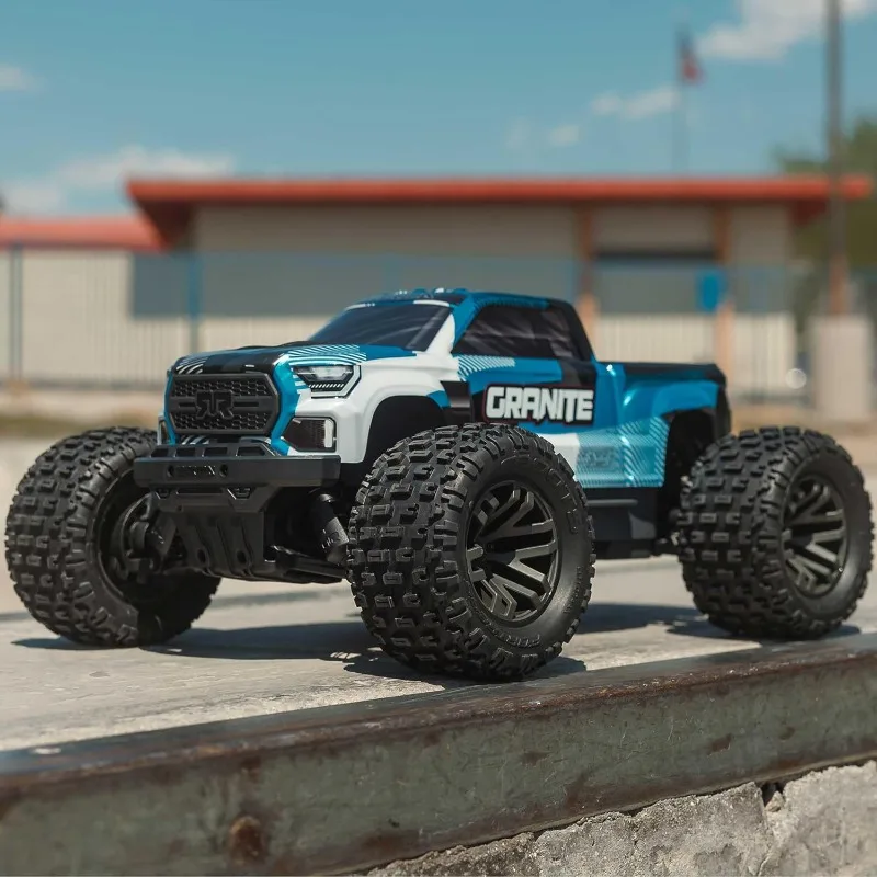 شاحنة RC 1/10 جرانيت 4X4 223S BLX شاحنة كبيرة بدون فرش RTR مع DSC، أزرق، ARA4302V4T1