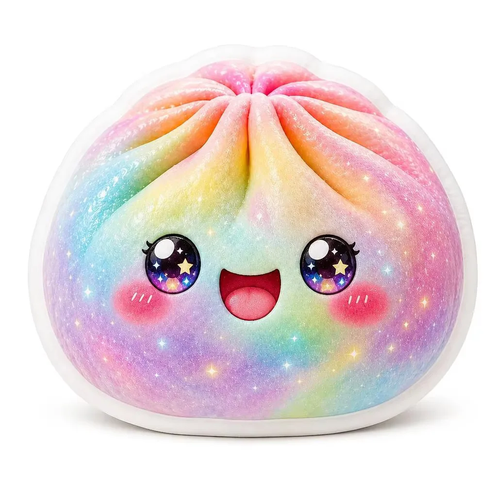 Dumpling Bao Kawaii Blumenförmiges Kissen Unregelmäßiges Stoffkissen Wohndekor Geschenk Schlafzimmer Sofa Dekorativ