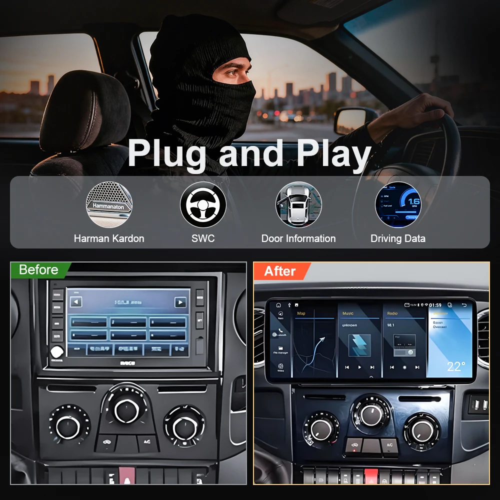 12.3 Inch Car Radio Android 16 For Ford Ka K2 2008 - 2014 Stereo Head Unit Multimedia Video Player  Stereo Navigation GPS DVD BT